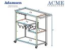 ACME Adamsen Serving Cart, Champagne & Mirror 98354