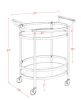 ACME Lakelyn Serving Cart, Black Nickel & Clear Glass 98191