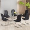 Modern Dining Chairs with Faux Leather Padded Seat Dining Living Room Chairs Upholstered Chair with Metal Legs Design for Kitchen, Living, Bedroom