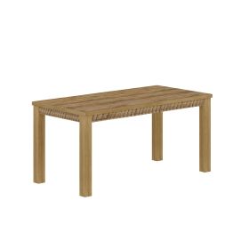 Albany 63 Inches Solid Wood Dining Table for 6, Small Kitchen Table, Dinner Table, Breakfast Table (Color: as Pic)