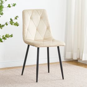 Indoor Velvet Dining Chair (Color: as Pic)